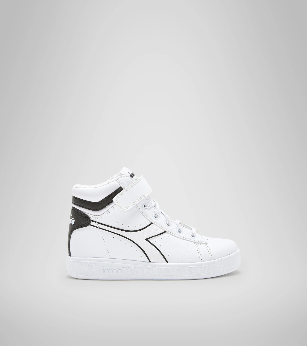 DIADORA GAME P HIGH PS, SNEAKERS A COLLO ALTO UNISEX - BAMBINI, BIANCO/BIANCO/NERO, 28 EU