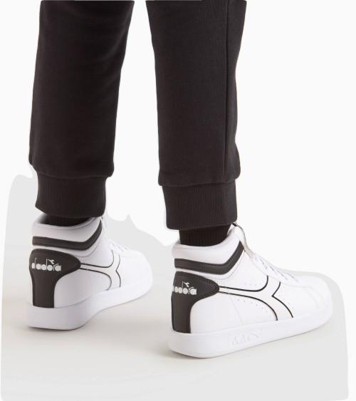 DIADORA GAME P HIGH PS, SNEAKERS A COLLO ALTO UNISEX - BAMBINI, BIANCO/BIANCO/NERO, 28 EU