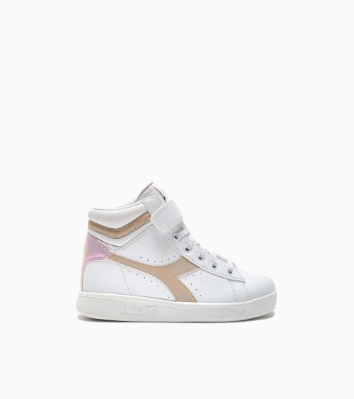 DIADORA GAME P HIGH GIRL PS, SCARPE DA GINNASTICA, BIANCO (WHITE SAND BEIGE), 33 EU