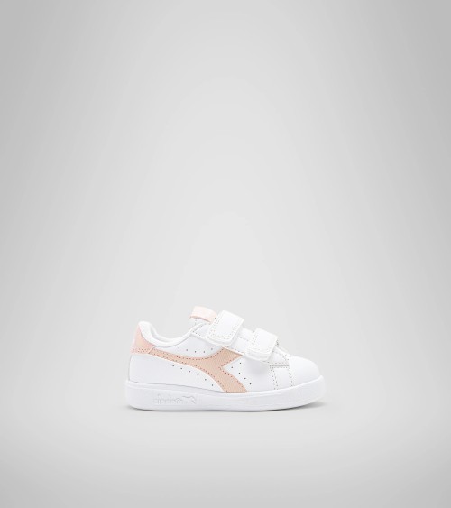 DIADORA GAME TD GIRL, SCARPE DA LAVORO BAMBINE E RAGAZZE, BIANCA WHITE PEACH, 25 EU