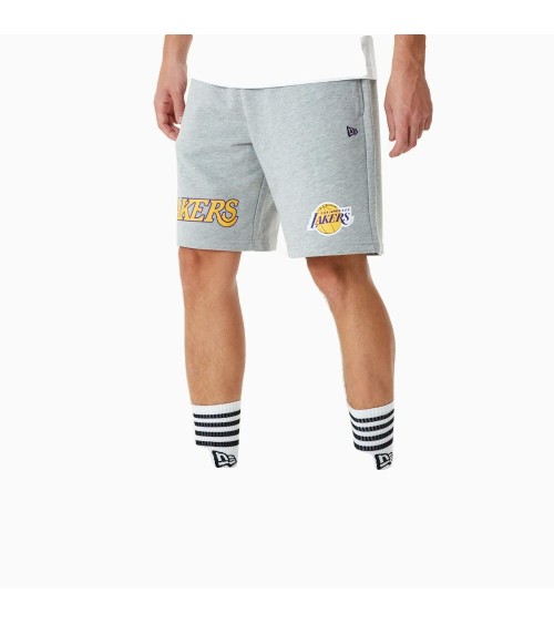 NEW ERA NBA TEAM LOGO SHORTS LOSLAK HGRAGD PANTALONCINI CORTI, GRIGIO MEDIO, M UOMO