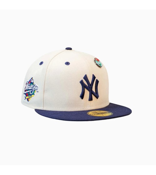 NEW ERA MLB WS PIN 59FIFTY NEYYAN STNNVYNVY CAPPELLINO, BEIGE CHIARO, TAGLIA UNICA UNISEX-BAMBINI E RAGAZZI