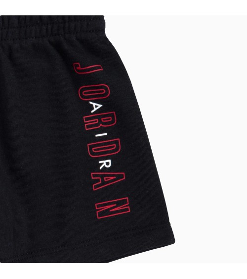 JORDAN COMPLETO T-SHIRT E BERMUDA NIKE BAMBINO BIMBO BLACK 65A398 12M74CM