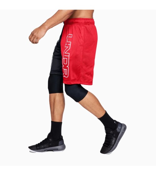 Under Armour Baseline Court Short Homme - Noir/Rouge | Officiel