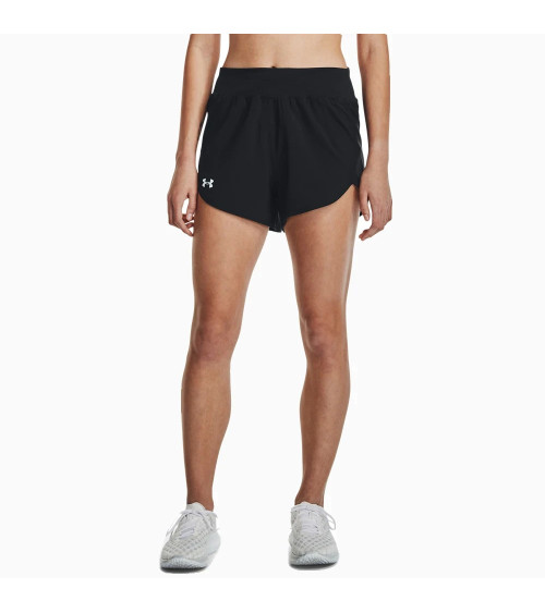 Under Armour Short UA Fly-by Elite Femme - Noir - Taille Haute -