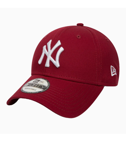 NEW ERA 9FORTY YORK YANKEES MLB LEAGUE ESSENTIAL CAP 80636012, MENS CAP WITH A VISOR, BURGUNDY, OSFM EU