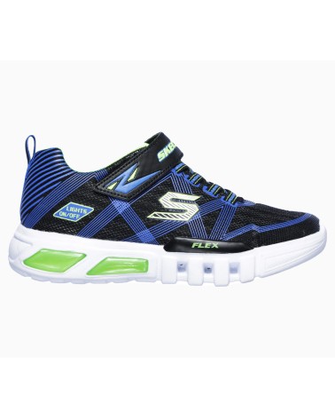 Skechers Flex-Glow Kinder Sneaker Schwarz - Blinkschuhe