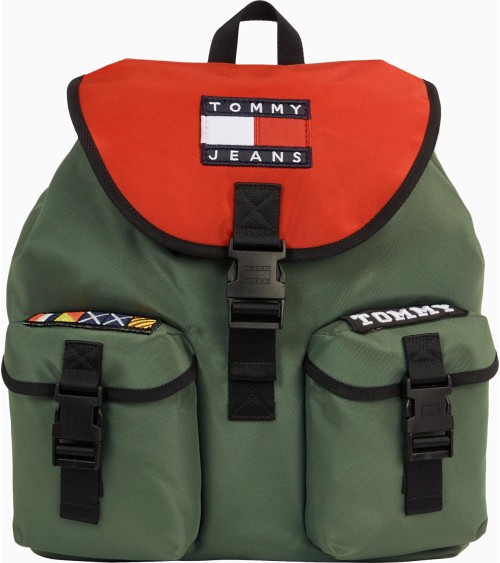 Mochila Tommy Hilfiger TJM Heritage Archive Verde Urbano Original