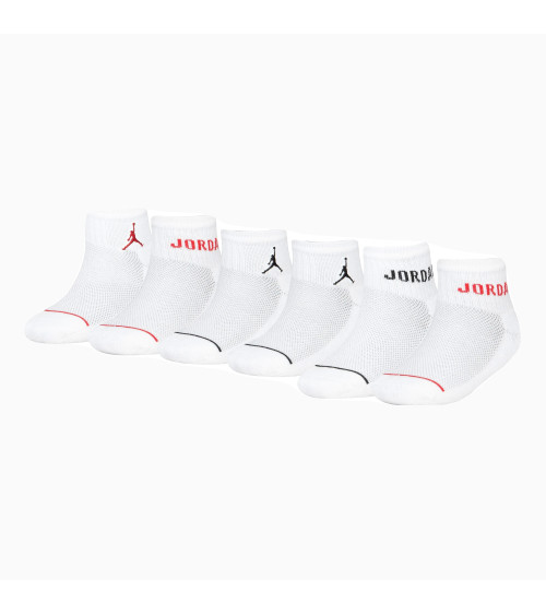 JORDAN CALZE LEGEND ANKLE 6PK BOY CALZE BIANCO 7-9Y