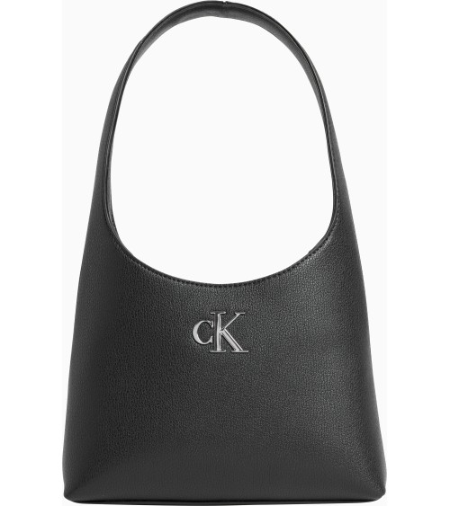 Calvin Klein Minimal Monogram Shoulder Bag - Chic Black Tote
