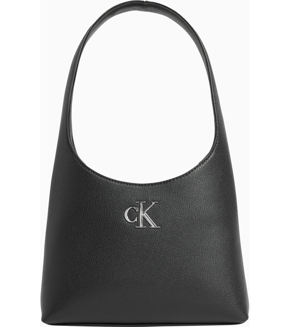 Calvin Klein Minimal Monogram Shoulder Bag - Chic Black Tote