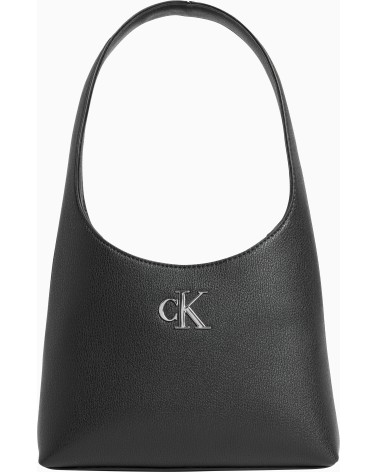 Calvin Klein Minimal Monogram Shoulder Bag - Chic Black Tote