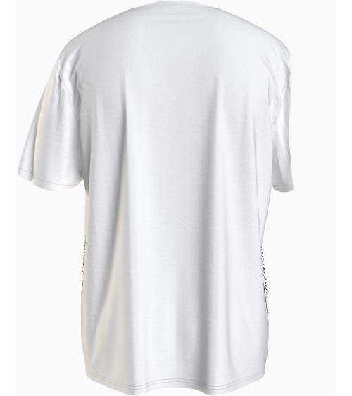 **Titre Meta SEO :** T-shirt CK blanc, logo sur le côté