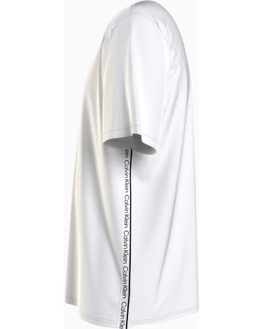 **Titre Meta SEO :** T-shirt CK blanc, logo sur le côté