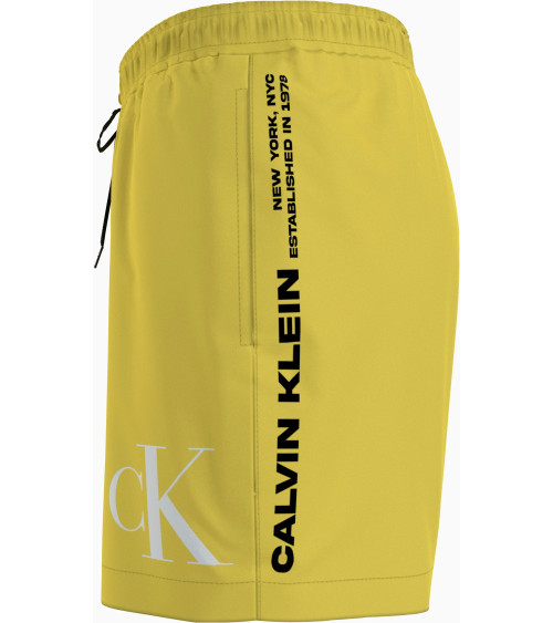 Calvin Klein Pantalón de Baño para Hombre Amarillo Talla L