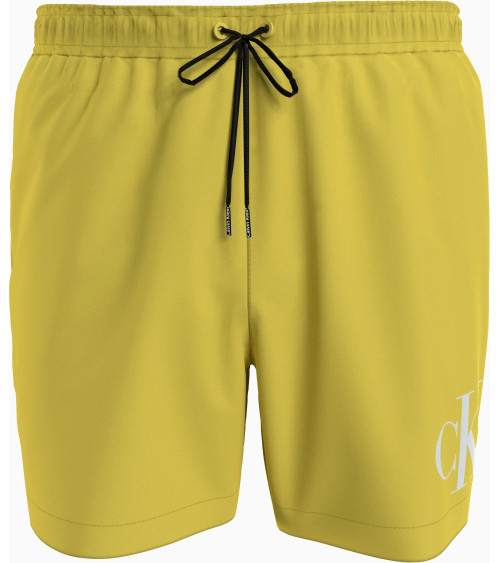Calvin Klein Pantalón de Baño para Hombre Amarillo Talla L