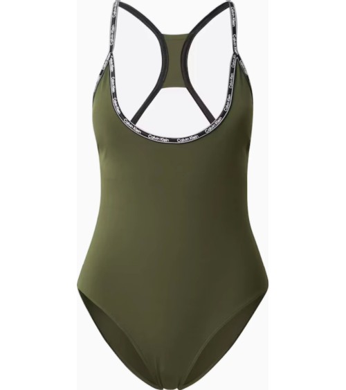 **Meta Title SEO**: Costume Intero CK Verde Crocodile Donna L