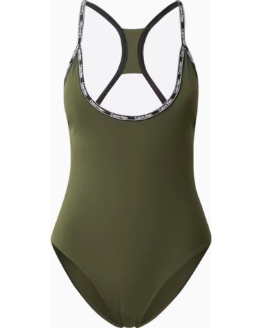 Calvin Klein Racerback Onepiece - Crocodile Green Swimwear