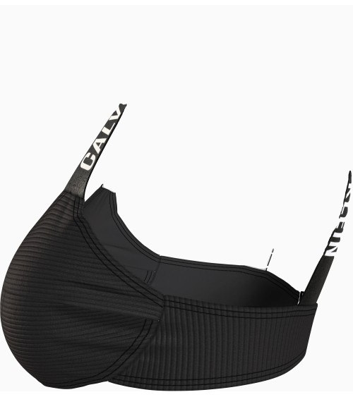 Calvin Klein Bralette Bikini Top in Black | Stylish Swimwear M