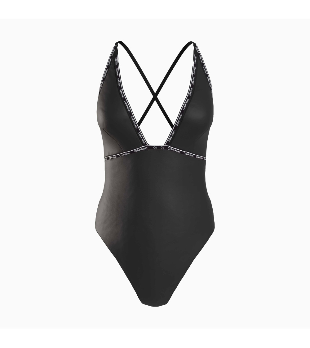 **Titre Meta :** Maillot Noir Plongeant Femme Calvin Klein, Chic