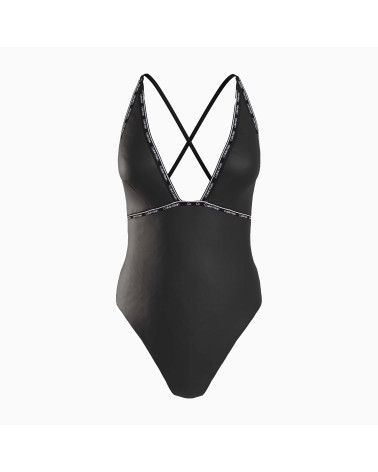 Bañador negro moderno de Calvin Klein para dama.