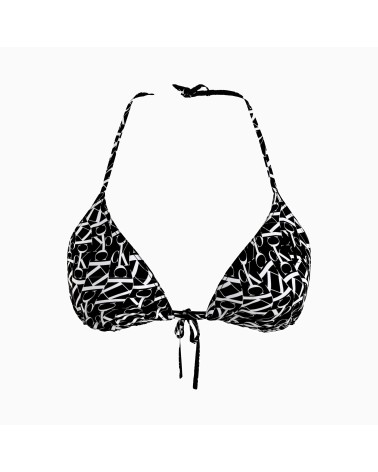 **Meta Title:** CK Triangle Bikini Top - Black Charcoal Style