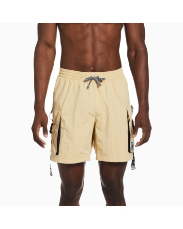 NIKE COSTUME UOMO LOGO TAPE BEIGE, M