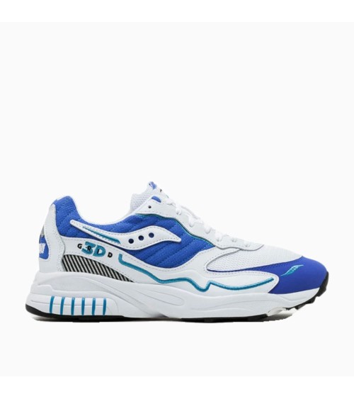 Saucony Originals 3D Grid Hurricane - White Royal Sneakers