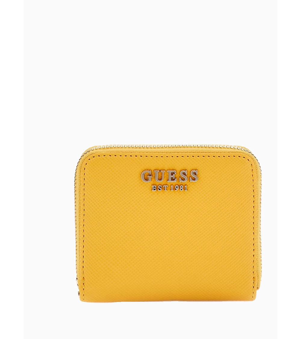 **Meta Title**: Trendy Yellow Guess Wallet - Chic Zip Design