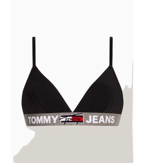Bralette Tommy Hilfiger nera elastica per comfort e stile