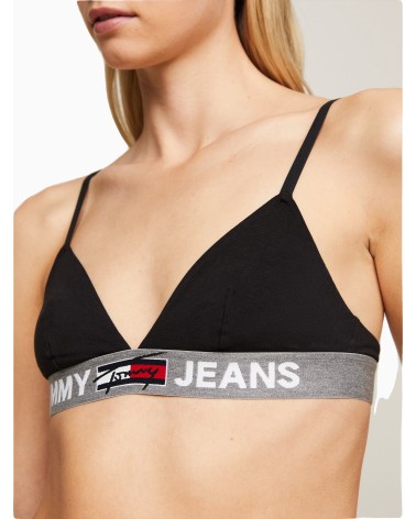 Bralette Tommy Hilfiger nera elastica per comfort e stile