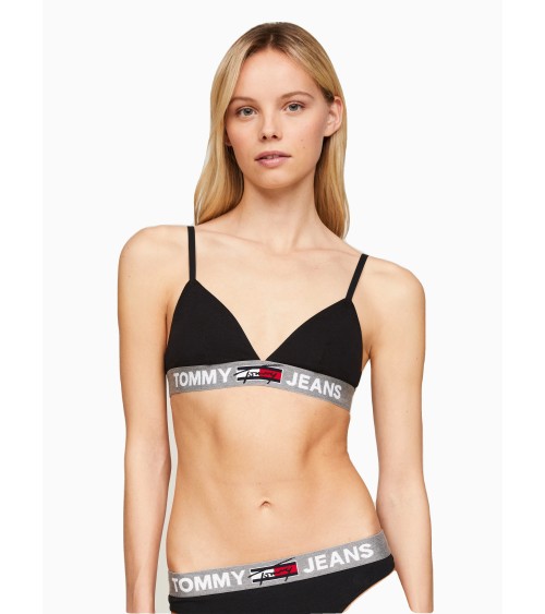 Bralette Tommy Hilfiger nera elastica per comfort e stile