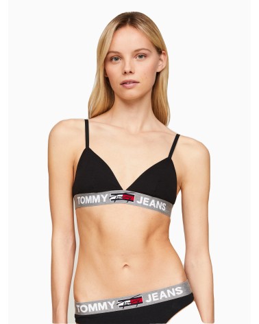 Bralette Tommy Hilfiger nera elastica per comfort e stile