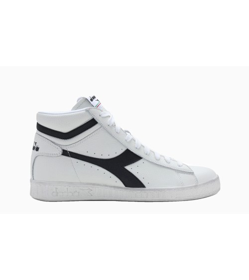 DIADORA GAME L HIGH WAXED, SNEAKER UNISEX - ADULTO, BIANCO WHITE BLACK B, 44.5 EU