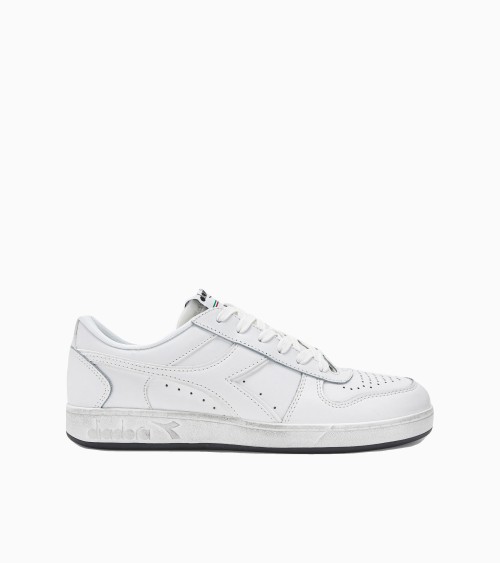 DIADORA MAGIC BASKET LOW ICONA, SCARPE DA GINNASTICA UNISEX-ADULTO, BIANCO (WHITE BLUE CASPIAN SEA), 44.5 EU