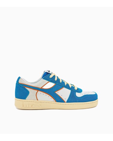 DIADORA MAGIC BASKET LOW SUEDE LEATHER, SCARPE DA GINNASTICA UNISEX-ADULTO, ROYAL/WHITE, 45.5 EU