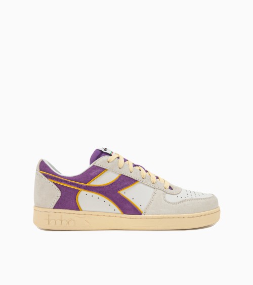 DIADORA MAGIC BASKET LOW SUEDE LEATHER, SCARPE DA GINNASTICA UNISEX-ADULTO, ROYAL/WHITE, 45.5 EU
