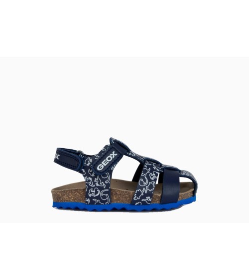GEOX SANDAL CHALKI, BIMBO 0-24, NAVY WHITE, 20 EU