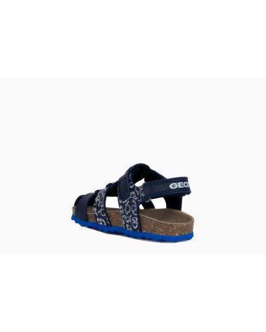 GEOX SANDAL CHALKI, BIMBO 0-24, NAVY WHITE, 20 EU