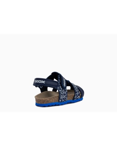 GEOX SANDAL CHALKI, BIMBO 0-24, NAVY WHITE, 20 EU