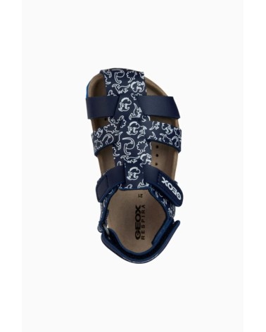 GEOX SANDAL CHALKI, BIMBO 0-24, NAVY WHITE, 20 EU