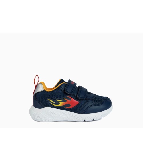 GEOX B SPRINTYE BOY, SCARPE DA GINNASTICA, NAVY YELLOW, 20 EU