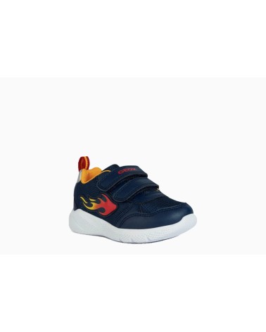 GEOX B SPRINTYE BOY, SCARPE DA GINNASTICA, NAVY YELLOW, 20 EU