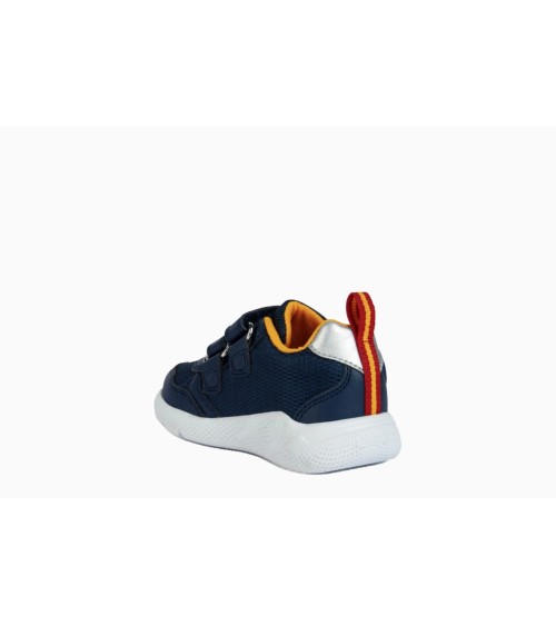 GEOX B SPRINTYE BOY, SCARPE DA GINNASTICA, NAVY YELLOW, 20 EU