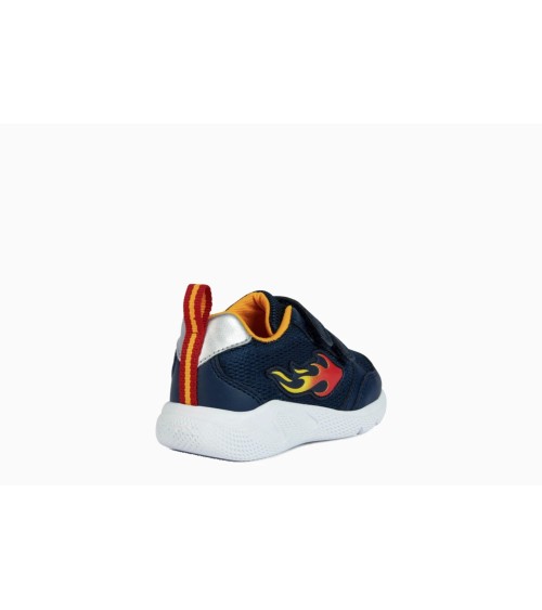 GEOX B SPRINTYE BOY, SCARPE DA GINNASTICA, NAVY YELLOW, 20 EU