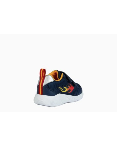 GEOX B SPRINTYE BOY, SCARPE DA GINNASTICA, NAVY YELLOW, 20 EU