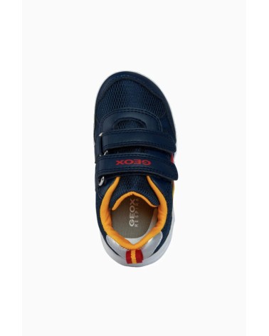 GEOX B SPRINTYE BOY, SCARPE DA GINNASTICA, NAVY YELLOW, 20 EU