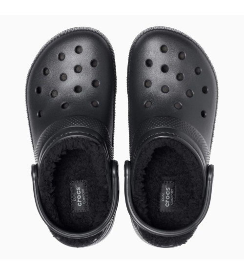 CROCS CLASSIC LINED CLOG, ZOCCOLI UNISEX - ADULTO, BLACK/BLACK, 45/46 EU