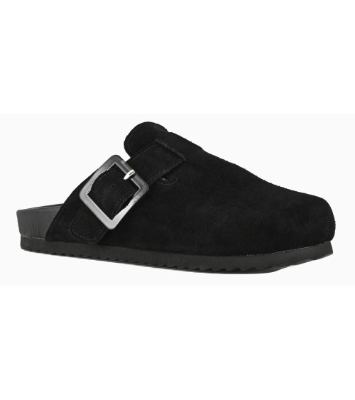 COLORS OF CALIFORNIA COW SUEDE BIO SABOT WITH BUCKL