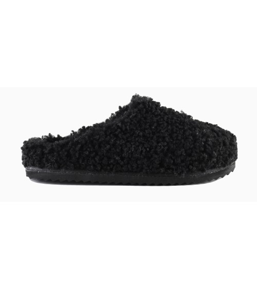 COLORS OF CALIFORNIA FURRY SLIPPER CLOSED TOE COLOR BLACK, TAGLIA 38 EU